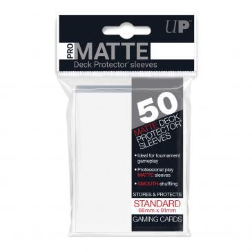 50ct Pro-Matte White Standard Deck Protectors | Arkham Games and Comics