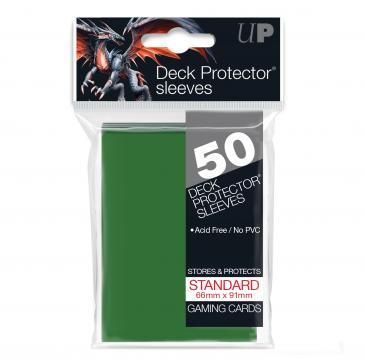 50ct Green Standard Deck Protectors | Arkham Games and Comics