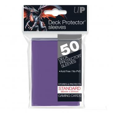 50ct Purple Standard Deck Protectors | Arkham Games and Comics