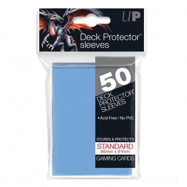50ct Light Blue Standard Deck Protectors | Arkham Games and Comics