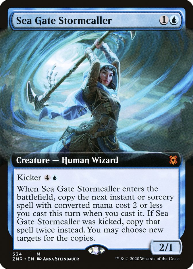 Sea Gate Stormcaller (Extended Art) [Zendikar Rising] | Arkham Games and Comics