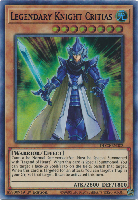 Legendary Knight Critias (Blue) [DLCS-EN002] Ultra Rare | Arkham Games and Comics