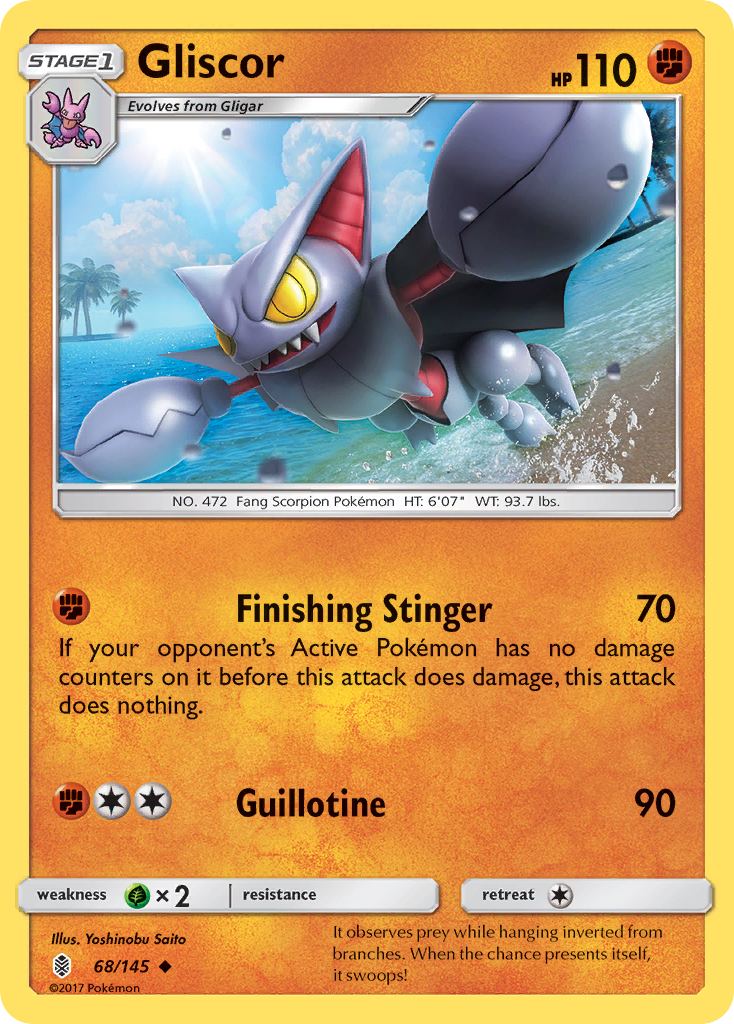 Gliscor (68/145) [Sun & Moon: Guardians Rising] | Arkham Games and Comics