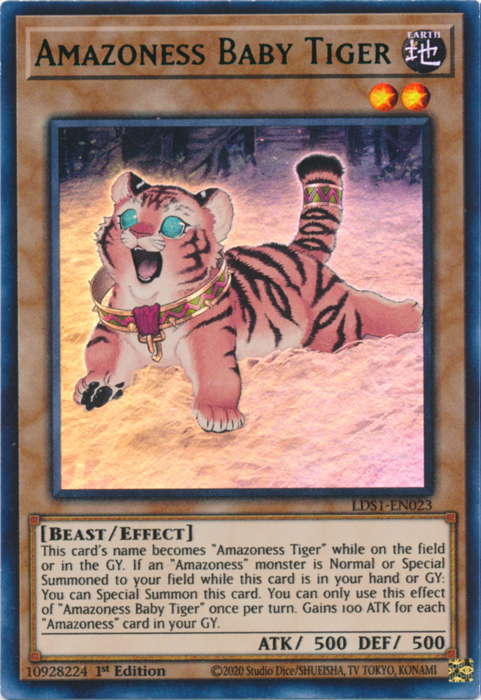 Amazoness Baby Tiger (Green) [LDS1-EN023] Ultra Rare | Arkham Games and Comics