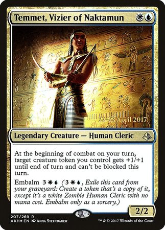 Temmet, Vizier of Naktamun [Amonkhet Promos] | Arkham Games and Comics