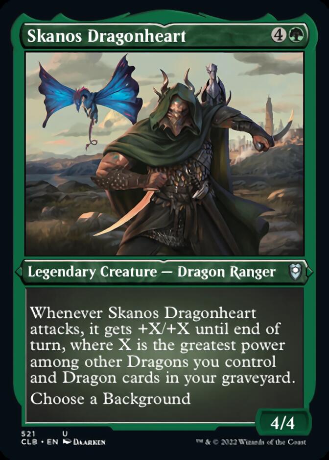 Skanos Dragonheart (Foil Etched) [Commander Legends: Battle for Baldur's Gate] | Arkham Games and Comics