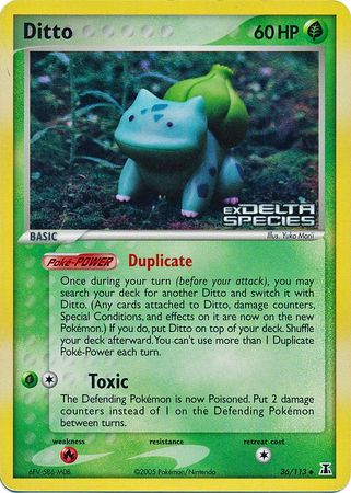 Ditto (36/113) (Stamped) [EX: Delta Species] | Arkham Games and Comics