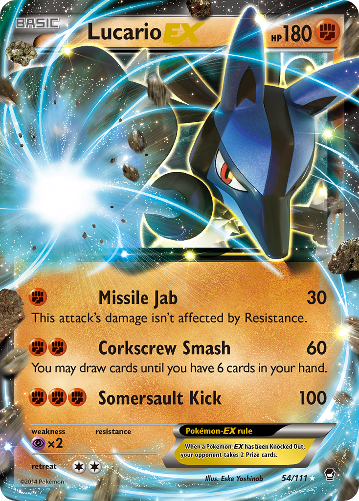 Lucario EX (54/111) [XY: Furious Fists] | Arkham Games and Comics