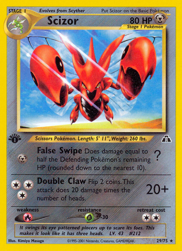 Scizor (29/75) [Neo Discovery 1st Edition] | Arkham Games and Comics