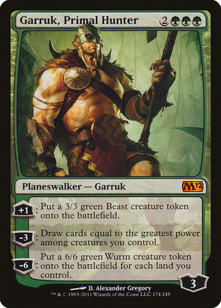 Garruk, Primal Hunter [Magic 2012] | Arkham Games and Comics