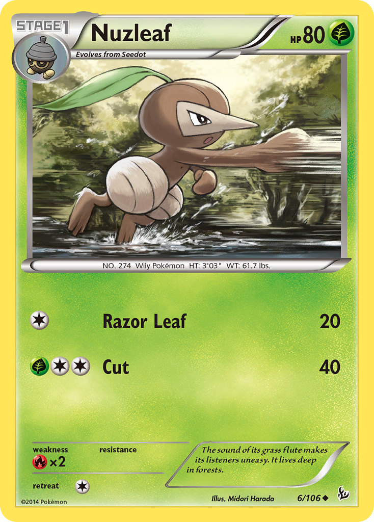 Nuzleaf (6/106) [XY: Flashfire] | Arkham Games and Comics