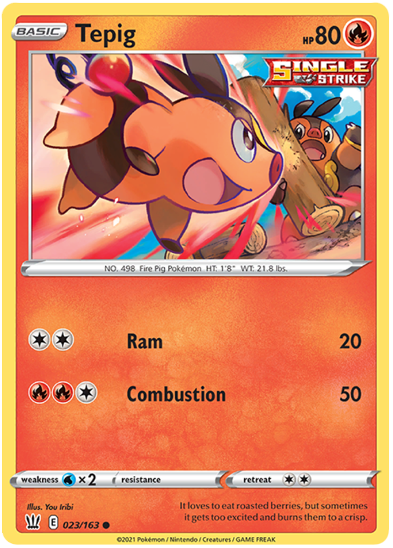 Tepig (023/163) [Sword & Shield: Battle Styles] | Arkham Games and Comics