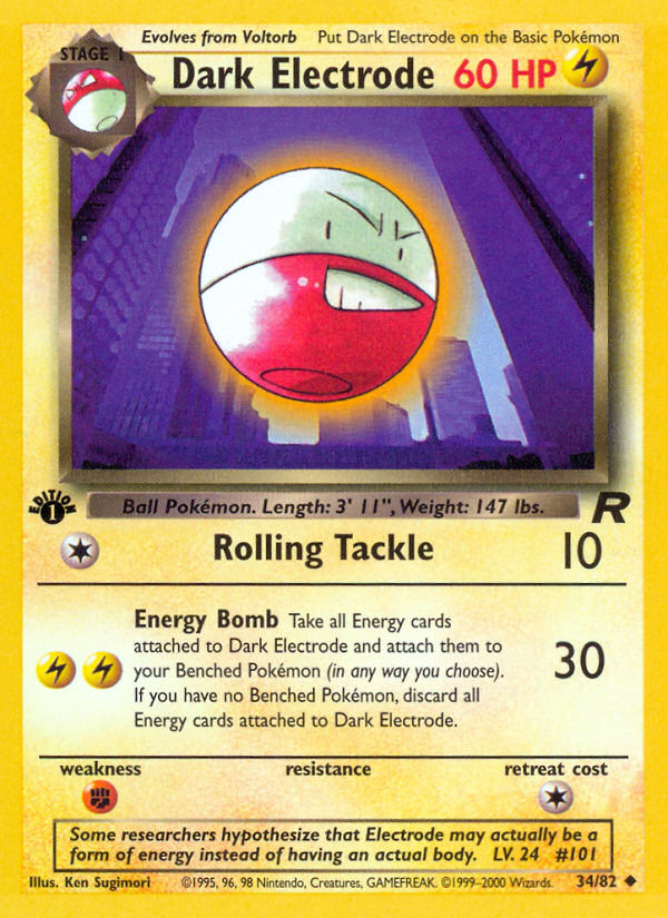 Dark Electrode (34/82) [Team Rocket 1st Edition] | Arkham Games and Comics