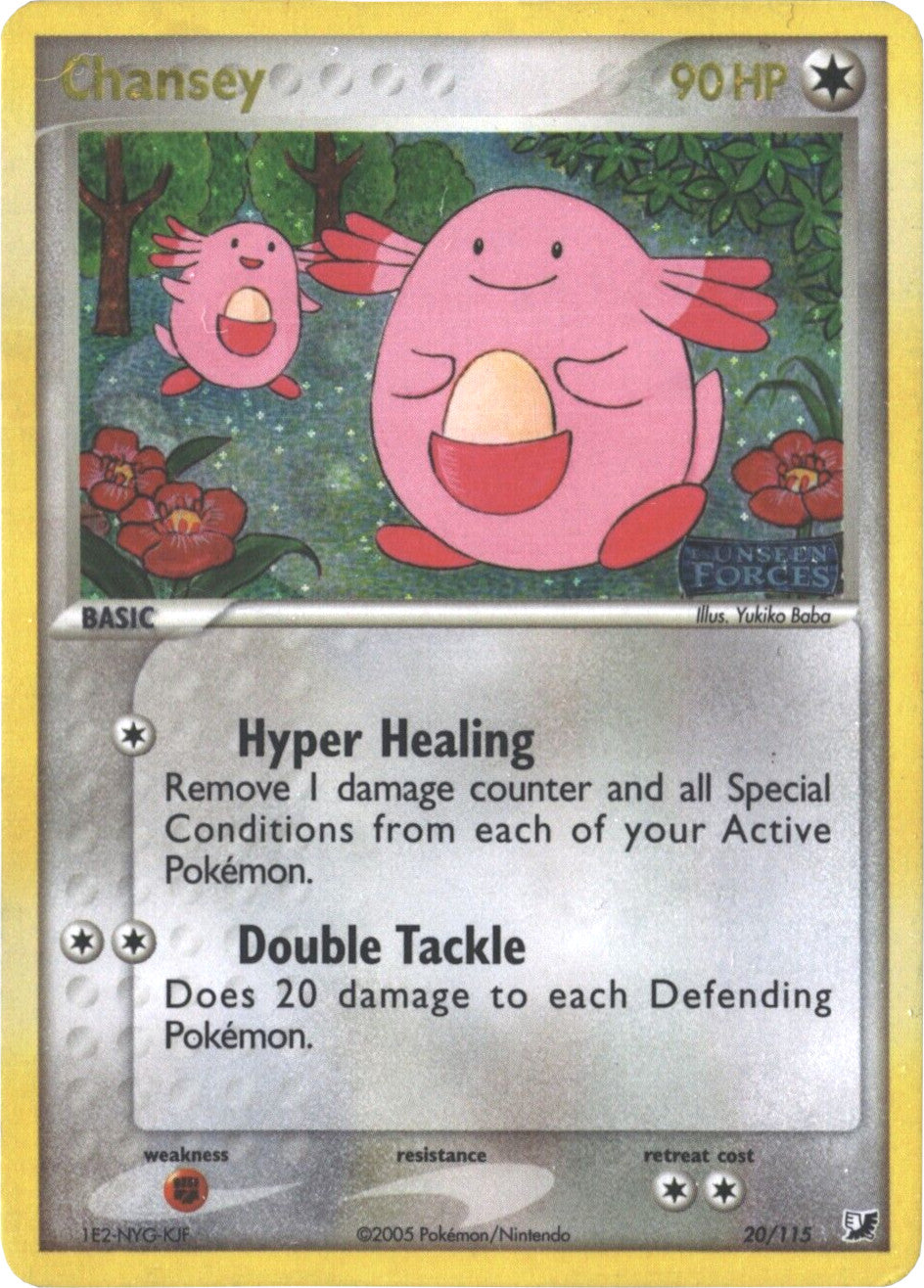 Chansey (20/115) (Stamped) [EX: Unseen Forces] | Arkham Games and Comics