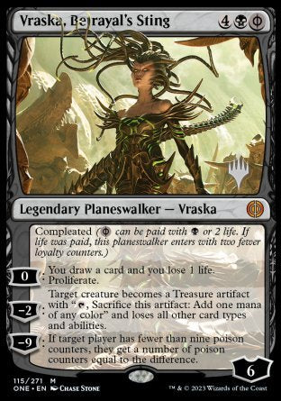 Vraska, Betrayal's Sting (Promo Pack) [Phyrexia: All Will Be One Promos] | Arkham Games and Comics