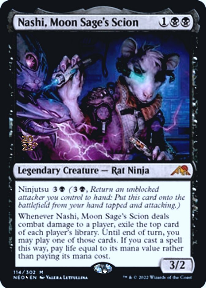 Nashi, Moon Sage's Scion [Kamigawa: Neon Dynasty Prerelease Promos] | Arkham Games and Comics