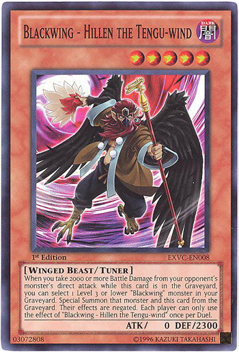 Blackwing - Hillen the Tengu-wind [EXVC-EN008] Super Rare | Arkham Games and Comics