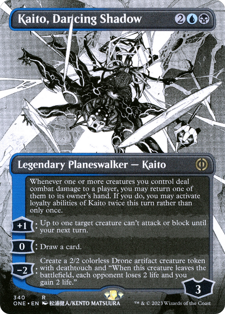 Kaito, Dancing Shadow (Borderless Manga) [Phyrexia: All Will Be One] | Arkham Games and Comics