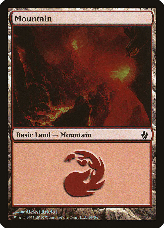 Mountain (33) [Premium Deck Series: Fire and Lightning] | Arkham Games and Comics