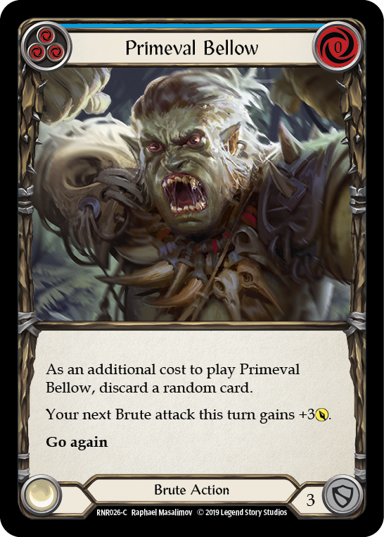 Primeval Bellow (Blue) [RNR026-C] (Rhinar Hero Deck)  1st Edition Normal | Arkham Games and Comics