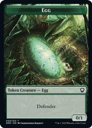 Snake // Egg Double-Sided Token [Dominaria United Commander Tokens] | Arkham Games and Comics