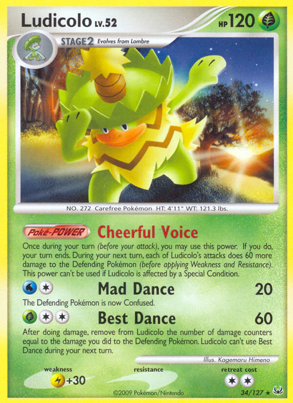 Ludicolo (34/127) [Platinum: Base Set] | Arkham Games and Comics