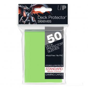 50ct Lime Green Standard Deck Protectors | Arkham Games and Comics