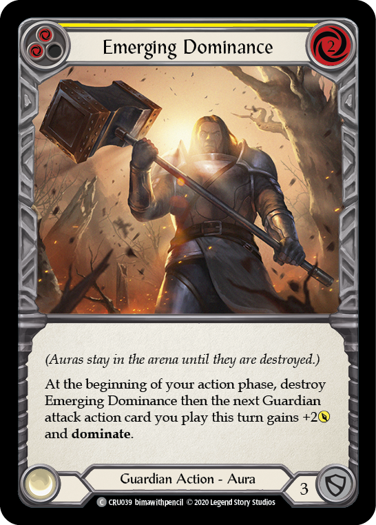 Emerging Dominance (Yellow) [CRU039] (Crucible of War)  1st Edition Rainbow Foil | Arkham Games and Comics