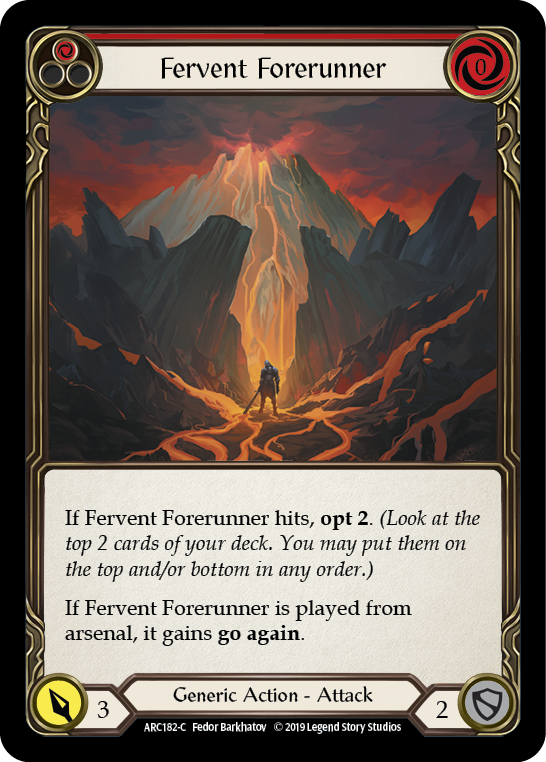 Fervent Forerunner (Red) [ARC182-C] (Arcane Rising)  1st Edition Normal | Arkham Games and Comics