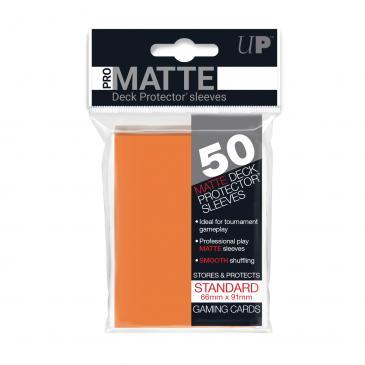50ct Pro-Matte Orange Standard Deck Protectors | Arkham Games and Comics