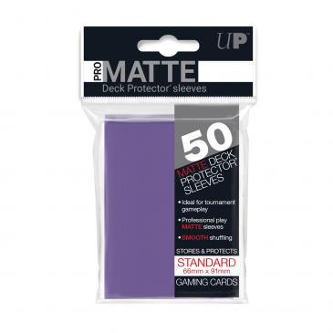 50ct Pro-Matte Purple Standard Deck Protectors | Arkham Games and Comics
