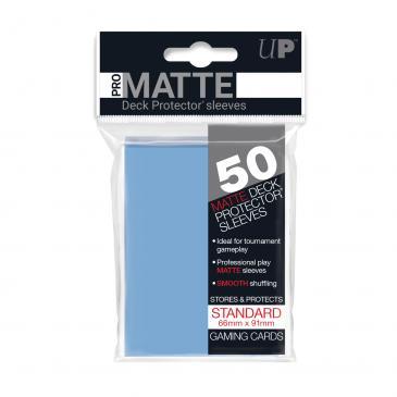 50ct Pro-Matte Light Blue Standard Deck Protectors | Arkham Games and Comics