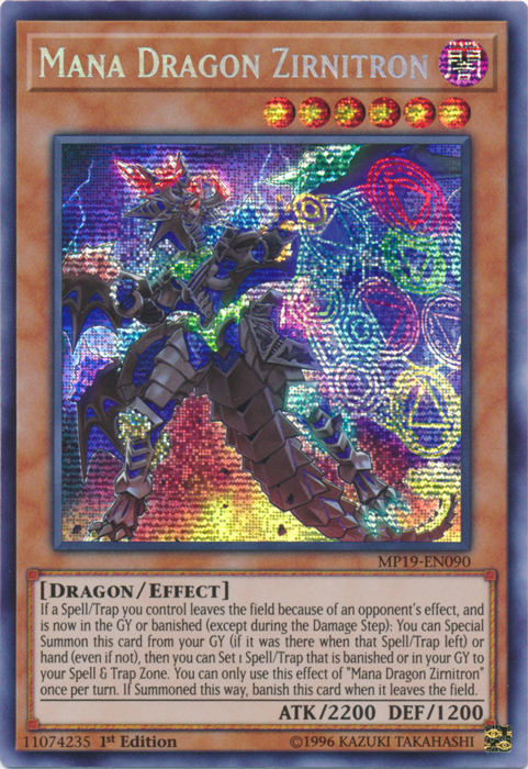 Mana Dragon Zirnitron [MP19-EN090] Prismatic Secret Rare | Arkham Games and Comics