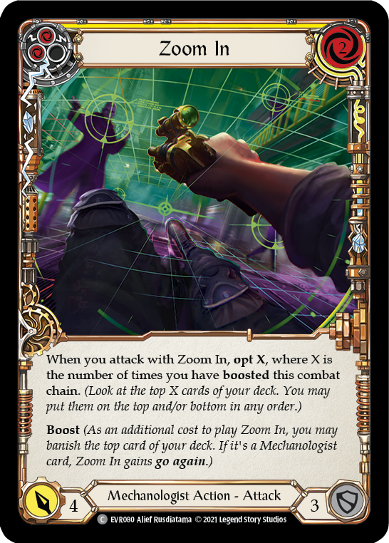 Zoom In (Yellow) [EVR080] (Everfest)  1st Edition Rainbow Foil | Arkham Games and Comics