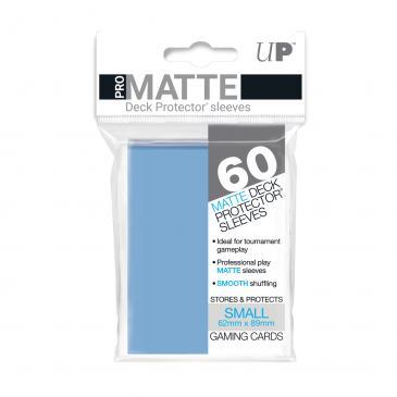 60ct Pro-Matte Light Blue Small Deck Protectors | Arkham Games and Comics