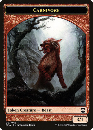 Carnivore Token [Eternal Masters Tokens] | Arkham Games and Comics