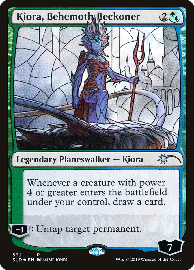 Kiora, Behemoth Beckoner (Stained Glass) [Secret Lair Drop Promos] | Arkham Games and Comics