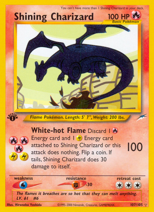 Shining Charizard (107/105) [Neo Destiny 1st Edition] | Arkham Games and Comics