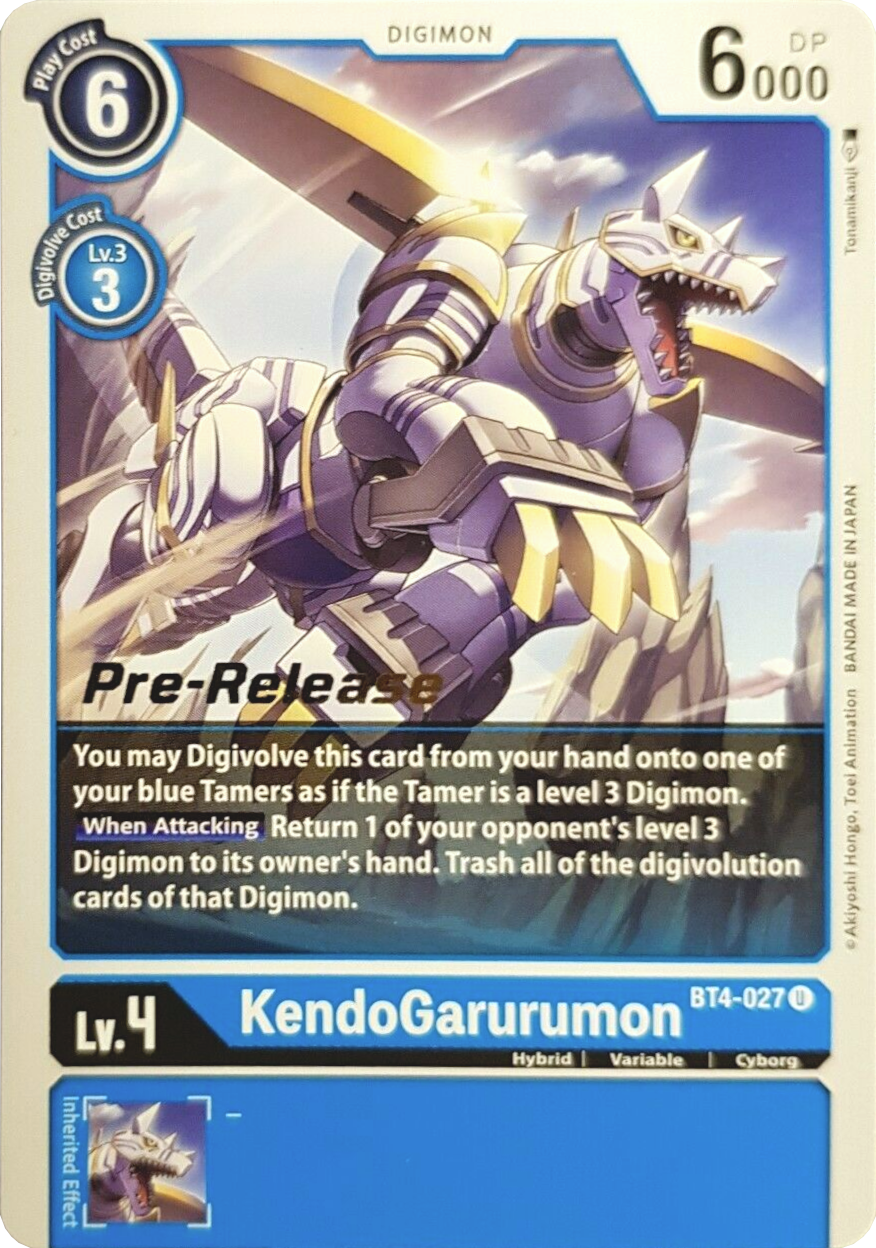 KendoGarurumon [BT4-027] [Great Legend Pre-Release Promos] | Arkham Games and Comics