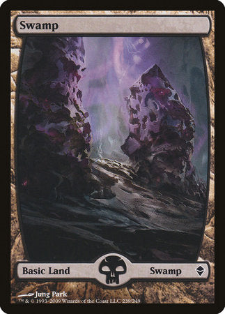 Swamp (239) - Full Art [Zendikar] | Arkham Games and Comics