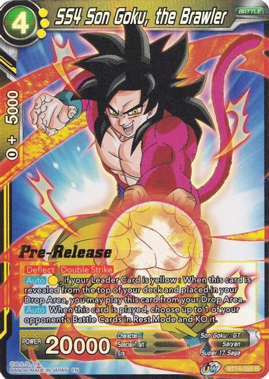 SS4 Son Goku, the Brawler (BT14-095) [Cross Spirits Prerelease Promos] | Arkham Games and Comics