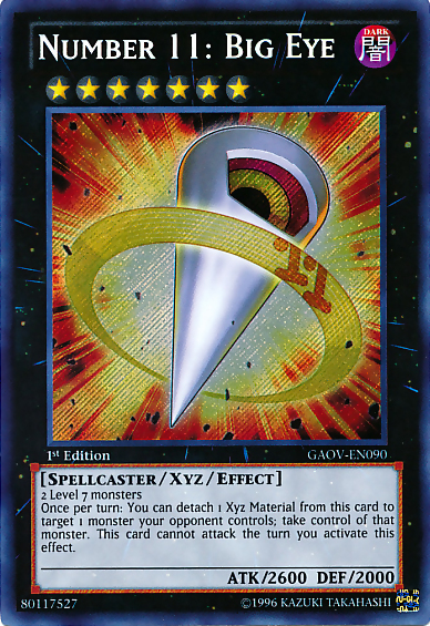 Number 11: Big Eye [GAOV-EN090] Secret Rare | Arkham Games and Comics