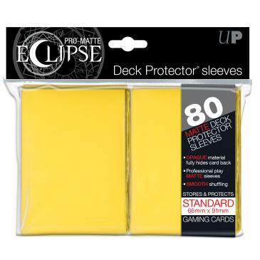 PRO-Matte Eclipse Yellow Standard Deck Protector sleeves 80ct | Arkham Games and Comics