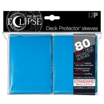 PRO-Matte Eclipse Light Blue Standard Deck Protector sleeves 80ct | Arkham Games and Comics
