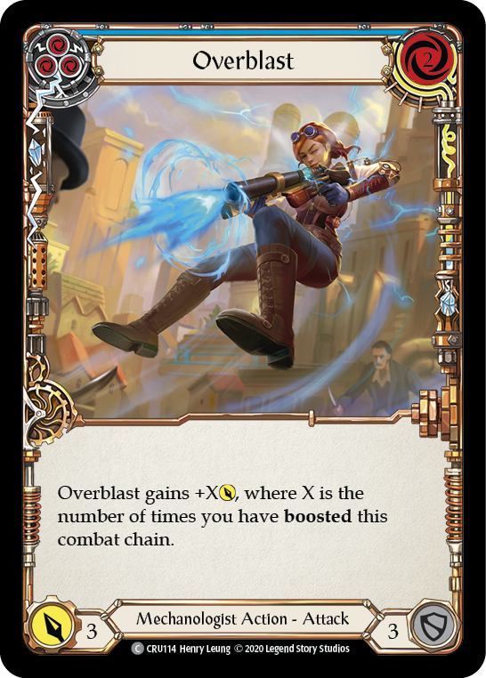 Overblast (Blue) [CRU114] (Crucible of War)  1st Edition Rainbow Foil | Arkham Games and Comics