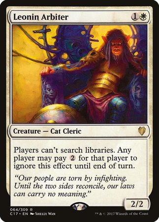 Leonin Arbiter [Commander 2017] | Arkham Games and Comics