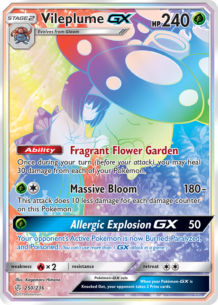 Vileplume GX (250/236) [Sun & Moon: Cosmic Eclipse] | Arkham Games and Comics