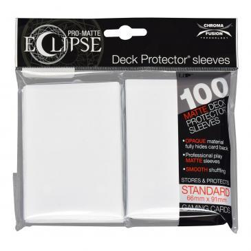 PRO-Matte Eclipse Arctic White Standard Deck Protector sleeve 100ct | Arkham Games and Comics