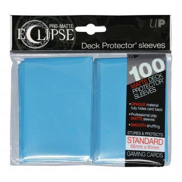 PRO-Matte Eclipse Sky Blue Standard Deck Protector sleeve 100ct | Arkham Games and Comics