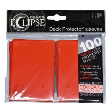 PRO-Matte Eclipse Apple Red Standard Deck Protector sleeve 100ct | Arkham Games and Comics
